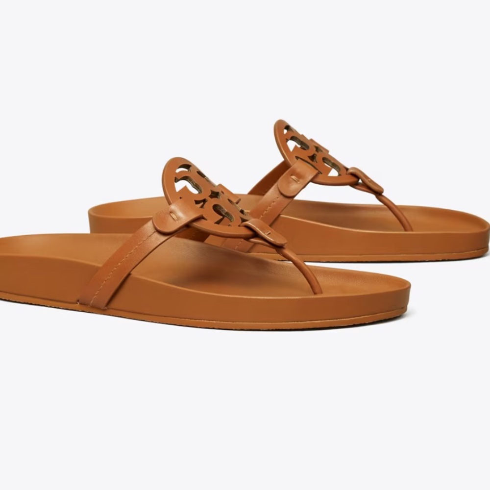 Brand New Size 8 Tory Burch MILLER CLOUD SANDAL- Bourbon Miele